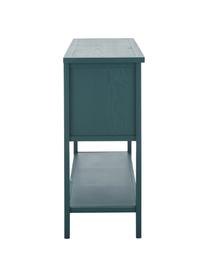 Blauw dressoir Amy in landelijke stijl, Frame: olmenhout, gelakt grenenh, Petrolkleurig, B 116 x H 86 cm