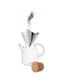 Kaffeebereiter Vetro aus Glas mit Filter und Deckel, Deckel: Kork, Transparent, Edelstahl, 1 L