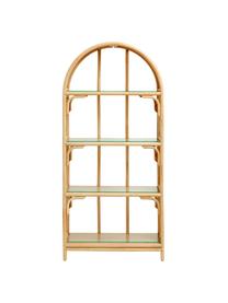 Libreria in rattan con ripiani in vetro Bali, Rattan, vetro, Marrone, Larg. 83 x Alt. 173 cm