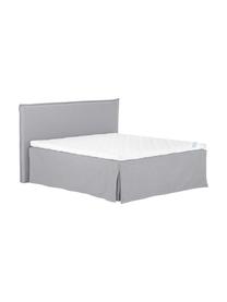 Letto boxspring premium Violet, Materasso: a molle insacchettate a 7, Piedini: legno di faggio massiccio, Grigio, 200 x 200