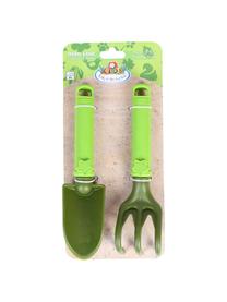 Set de herramientas para jardinería Little Gardener, 2 pzas., Plástico (PP), Verde, An 5 x L 24 cm