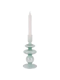 Kerzenhalter Art in organischer Form, Glas, Mintgrün, Ø 9 x H 20 cm