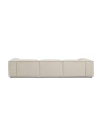 Modulares Sofa Lennon (4-Sitzer) aus Cord mit Hocker, Bezug: Cord (92 % Polyester, 8 %, Gestell: Massives Kiefernholz FSC-, Cord Hellbeige, B 327 x T 207 cm