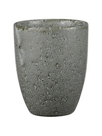 Steingut-Becher Stone mit Sprenkel-Glasur, 2 Stück, Steingut, glasiert, Grau, Ø 8 x H 10 cm