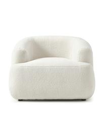 Fauteuil en tissu peluche Sofia de Rianne Meijer, Tissu bouclé blanc crème, larg. 96 x haut. 70 cm