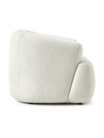 Fauteuil en tissu peluche Sofia de Rianne Meijer, Tissu bouclé blanc crème, larg. 96 x haut. 70 cm