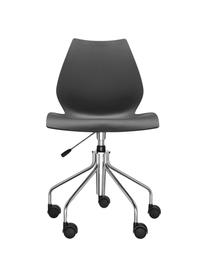 Biurowe krzesło obrotowe z regulacją wysokości Maui, Stelaż: stal, chromowany, Czarny, chrom, S 58 x G 52 cm
