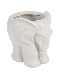 Grote plantenpot Elephant, Kunststof, Gebroken wit, B 28 cm x H 26 cm