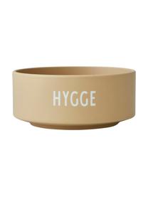 Dizajnová miska Favourite  HYGGE, béžová s nápisom, Matná béžová, biela