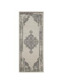 Tapis d'entrée gris extérieur / intérieur style vintage Dana, 100 % polypropylène, Gris, larg. 80 x long. 200 cm