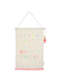 Decorazione da parete Alphabet, Cotone, Beige, rosa, blu, giallo, Larg. 36 x Alt. 50 cm