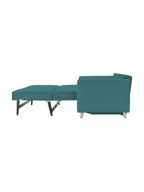 Schlafsofa Bruno (2-Sitzer) in Türkis, ausklappbar, Bezug: Pflegeleichtes robustes P, Rahmen: Massivholz, Webstoff Türkis, B 180 x T 84 cm