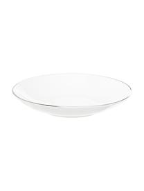 Plato de taza Signet Platinum, Porcelana fina, Blanco, plateado, Ø 15 cm