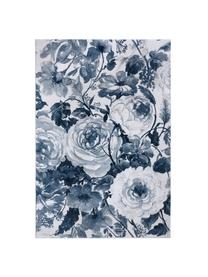 Teppich Peony mit Blumenmuster, 100% Polypropylen, Blau, Cremefarben, B 200 x L 290 cm (Größe L)