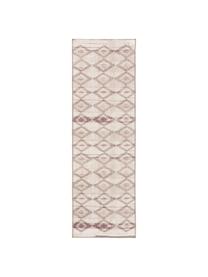 Dwustronny chodnik kilim Ana Aztec, 80% poliester 20% bawełna, Beżowy, taupe, S 75 x D 230 cm