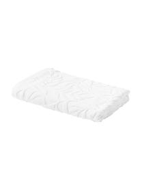 Serviette de toilette en coton Leaf, Blanc, Drap de bain, larg. 70 x long. 140 cm