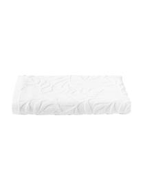 Serviette de toilette en coton Leaf, Blanc, Drap de bain, larg. 70 x long. 140 cm