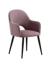 Chaise rembourrée velours rose Rachel, Velours mauve, larg. 56 x prof. 70 cm