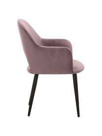 Chaise rembourrée velours rose Rachel, Velours mauve, larg. 56 x prof. 70 cm