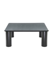 Salontafel Didi van eikenhout, Massief gelakt eikenhout, Zwart, B 90 x D 90 cm