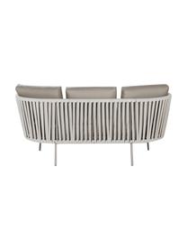 Outdoor loungebank Sunderland (2-zits) met zitkussen, Poten: galvanisch verzink en gep, Bekleding: polyacryl, Taupe, lichttaupe, B 162 x D 73 cm