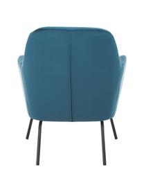 Fauteuil lounge en velours bleu Chisa, Velours bleu marine