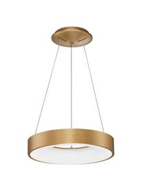 Dimmbare LED-Pendelleuchte Rando in Gold, Lampenschirm: Aluminium, beschichtet, Baldachin: Aluminium, beschichtet, Goldfarben, Ø 60 x H 6 cm