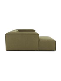 Sofá rinconera modular Lennon, Tapizado: 100% poliéster Alta resis, Estructura: madera contrachapada de p, Patas: plástico, Tejido verde oliva, An 238 x F 180 cm, chaise longue derecha