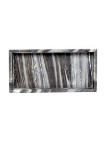 Marmor-Tablett Bifrost, Marmor, Grau, marmoriert, B 30 x T 15 cm
