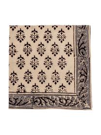 Serwetka z tkaniny Kira, 4 szt., Bawełna, Beżowy, czarny, S 50 x D 50 cm