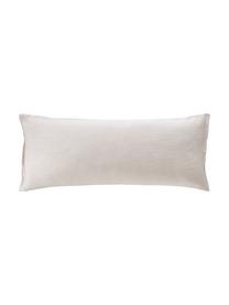 Funda de almohada muselina de algodón Odile, Beige, 45 x 110 cm