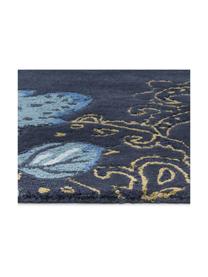Ręcznie tkany dywan z wełny Fabled, Niebieski, S 120 x D 180 cm