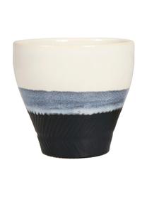 Set de tazas de café Ekume, 4 pzas., Gres, Azul, blanco, negro, Ø 8 x Al 8 cm