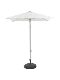 Parasol ogrodowy Elba, Stelaż i podpora: aluminium Pokrycie: biały, S 150 x W 250 cm