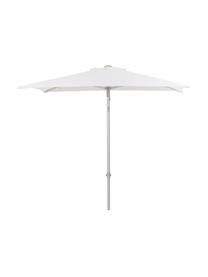 Parasol ogrodowy Elba, Stelaż i podpora: aluminium Pokrycie: biały, S 150 x W 250 cm