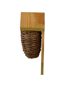 Wand-Objekt Nest für Zaunkönige, Helles Holz, Braun, B 15 x H 26 cm