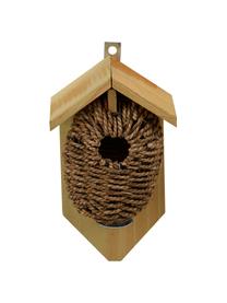 Wand-Objekt Nest für Zaunkönige, Helles Holz, Braun, B 15 x H 26 cm