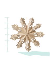 Flocon de neige décoratif Snowflake, Carton, Beige, Ø 30 cm