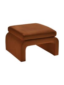 Tabouret velours brun Mika, Velours brun, larg. 70 x haut. 45 cm