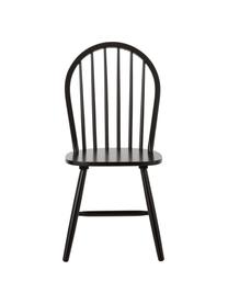 Sedia in legno nero design Windsor Megan 2 pz, Legno di albero della gomma laccato, Nero, Larg. 46 x Prof. 51 cm