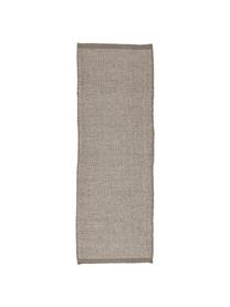 Passatoia in lana tonalità grigie maculate tessuta a mano Asko, Retro: cotone Nel caso dei tappe, Grigio chiaro, grigio, Larg. 80 x Lung. 250 cm