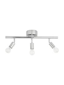 Faretti da soffitto in argento Row, Baldacchino: metallo cromato, Cromo, Larg. 60 x Alt. 20 cm