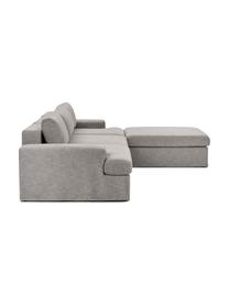 Modulares Sofa Russell (4-Sitzer) mit Hocker, mit abnehmbaren Bezügen, Bezug: 100% Baumwolle Der strapa, Gestell: Massives Kiefernholz FSC-, Füße: Kunststoff, Webstoff Grau, B 309 x T 206 cm