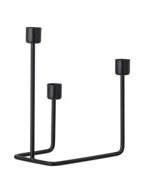 Candelabro moderno Haf, Metal, Negro, An 22 x Al 10 cm