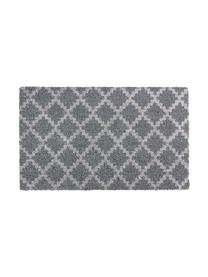 Felpudo Trellis, Parte superior: fibras de coco, Parte trasera: PVC, Gris, gris claro, An 45 x L 75 cm