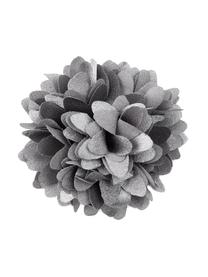 Deko-Blumen Flor, 6 Stück, Polyester, Grau, Ø 6 cm