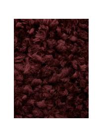 Flauschiges Kissen Oscar, mit Inlett, Bezug: 95% Baumwolle, 5% Acryl, Burgund, 50 x 50 cm