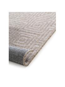 Tapis en laine gris beige Jacob, Gris clair, beige