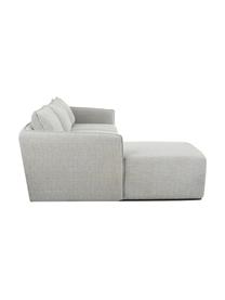 Ecksofa John (4-Sitzer) in Grau, Bezug: 100% Polyester Der hochwe, Gestell: Massives Eschenholz, Euka, Füße: Kunststoff, Grau, B 272 x L 85 cm, Eckteil links