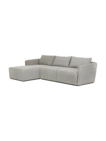 Ecksofa John (4-Sitzer) in Grau, Bezug: 100% Polyester Der hochwe, Gestell: Massives Eschenholz, Euka, Füße: Kunststoff, Grau, B 272 x L 85 cm, Eckteil links